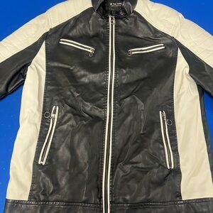 Paul & Shark Two-Tone Black and Cream Bomber Jacket